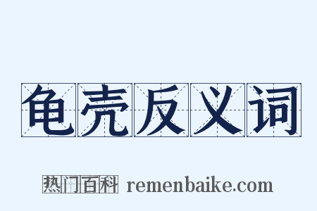 龟壳反义词是什么意思的图片